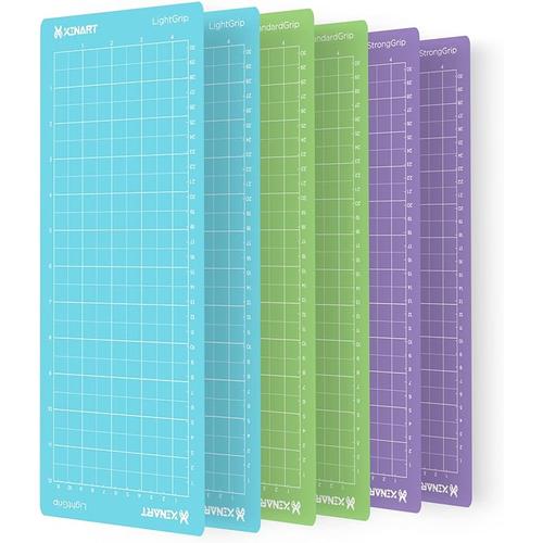 6 Pack Cutting Mat for Cricut, 12x12Inch (3 Standard Grip, 1 Light Grip, 1 Strong Grip, 1 Fabric Grip), Non-Slip Durable Reusable Mat for Cricut Explore One/Air/Air 2/Maker, Replacement Accessories 6 Pack Cutting Mat for Cricut, 12x12Inch (3 Standard Grip, 1 Light Grip, 1 Strong Grip, 1 Fabric Grip), Non-Slip Durable Reusable Mat for Cricut Explore One/Air/Air 2/Maker, Replacement Accessories