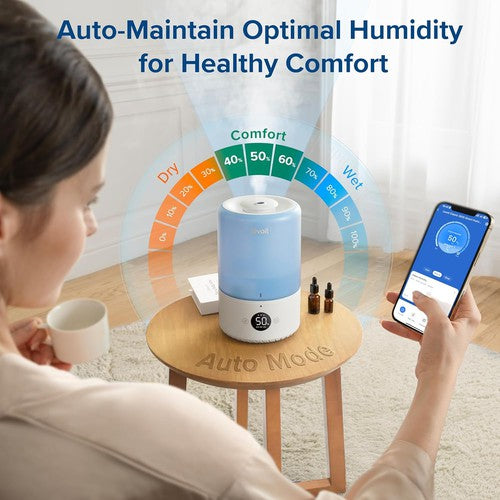 LEVOIT Dual 200S Smart Humidifier, Essential Oil Diffuser, Voice Control, 3L