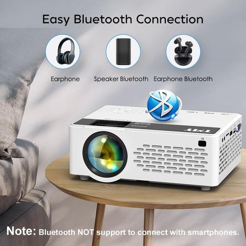 TMY Mini Projector with 100" Screen, 1080P
