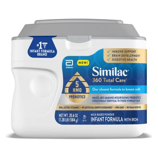 Similac Advance 360 Total Care® Baby Formula,  20.6oz Tub