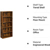 VASAGLE Bookshelf, 5-Tier Open Bookcase with Adjustable Storage Shelves