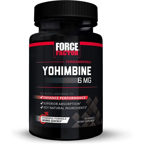 Force Factor Yohimbine Supplement for Men, 6Mg, 30 Capsules