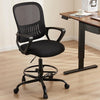 Sweetcrispy Ergonomic Cashier Chair, Tall w/ Lumbar Support and Footrest