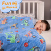 Car Tractor Pattern Fluorescent Flannel Blanket 50