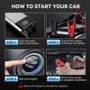 BRPOM 12V Car Jump Starter with LED Light & Large LCD Screen - 4000A