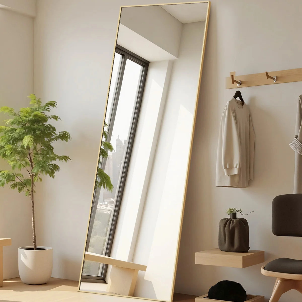 Sweetcrispy 21” x 64” Rectangular Full Length Standing/Wall Mirror