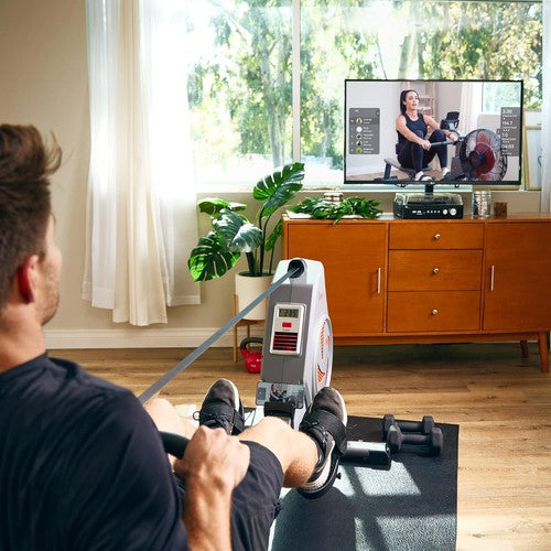 Sunny Health & Fitness Dynamic Rowing Machine w/ Tablet Holder