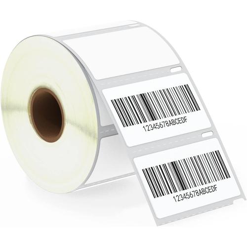 BETCKEY - Compatible DYMO 30334 (2-1/4" X 1-1/4") Multipurpose Barcode Labels, Perforated, Compatible with DYMO Labelwriter 450, 4XL, NOT FIT 550 & 5XL [10 Rolls/10000 Labels]