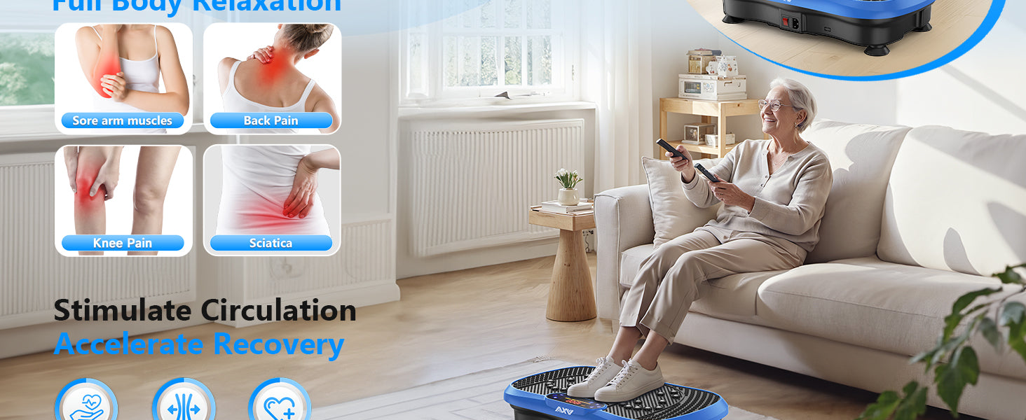AXV Vibration Plate Fitness Platform - Lymphatic Drainage Machine for Weight Loss
