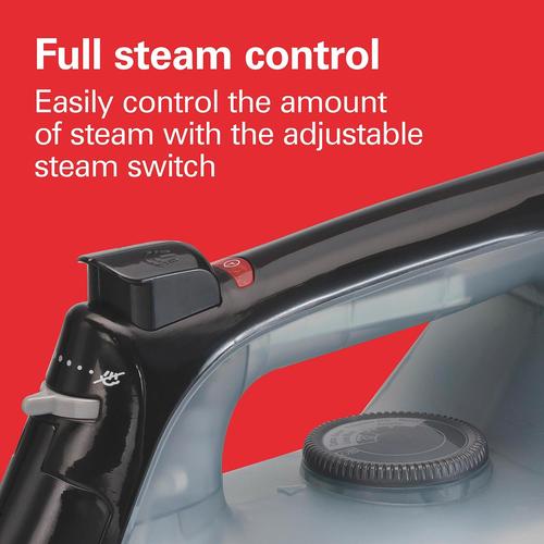 Hamilton Beach Non-Stick Steam Iron w/ Retractable Cord & Auto Shut-off