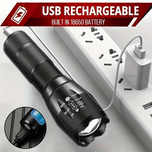 MACROCOSM LED Flashlight, USB Rechargeable