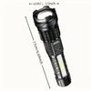 Anyice LED Rechargeable Flashlight - 7 Lighting Modes, Adjustable Focus