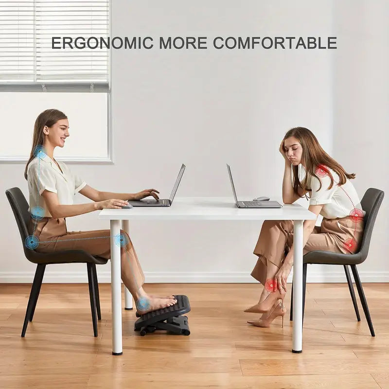 DREAMSMITH Ultimate Comfort Adjustable Desk Foot Pedal with Massage Rollers