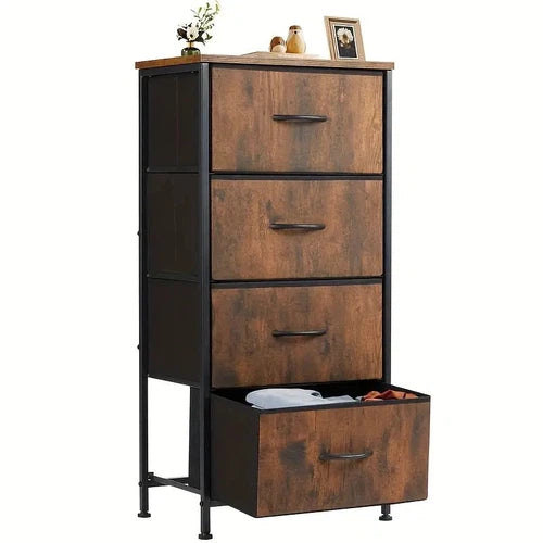 Sweetcrispy Tall 4-Drawer Dresser Fabric Storage Tower