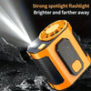 5000mAh Portable Waist Clip Fan with Built-in Flashlight, Rechargeable