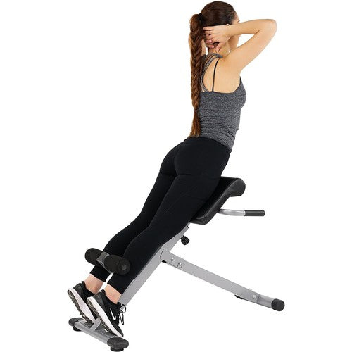 Sunny Health & Fitness Foldable Hyperextension Roman Chair w/ Back Extension