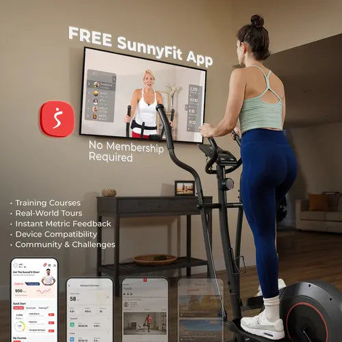 Sunny Health & Fitness 16-Level Smart Magnetic Resistance Elliptical