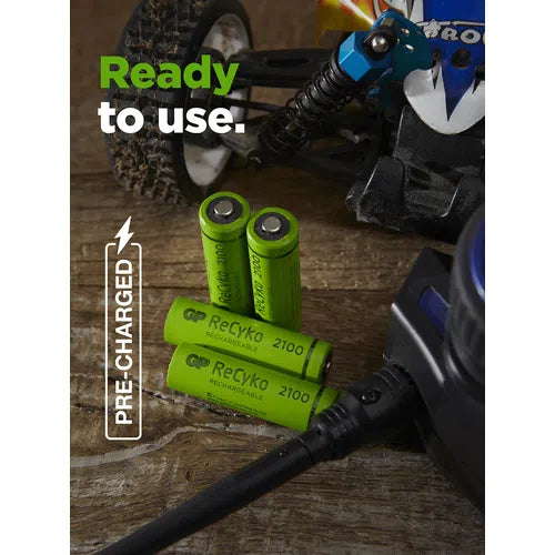 GP ReCyko AA, 2100mAh Ni-MH Rechargeable Batteries (2 Pack)