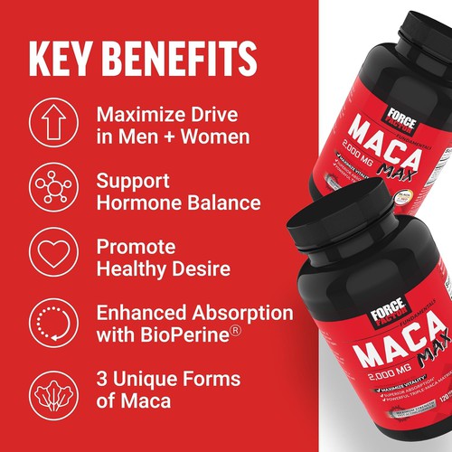 Force Factor Maca Max, 2000Mg