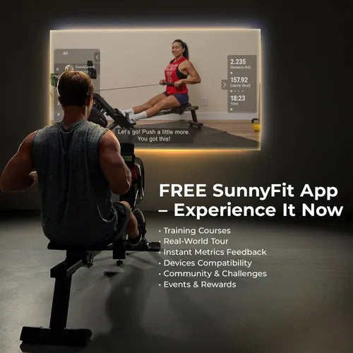 Sunny Health & Fitness Smart Magnetic Air Rower – Gibbs Direct