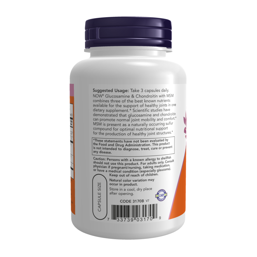 Now Glucosamine, Chondroitin & MSM 300mg