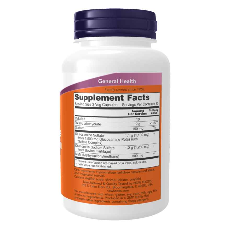 Now Glucosamine, Chondroitin & MSM 300mg