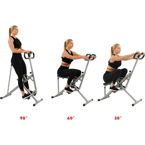 Sunny Health & Fitness Row-N-Ride Squat Assist Trainer, Glutes & Full Body Cardio