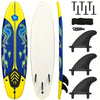 GYMAX Performance Surfboard w/ 3 Removable Fins & Safety Leash