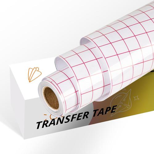 YRYM HT Clear Vinyl Transfer Paper Tape Roll -12 X 50 FT