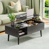 OLIXIS Wood Lift Top Coffee Table w/ Hidden Compartment