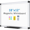 VIZ-PRO Magnetic Whiteboard/Dry Erase Board Bundle, 18 X 12 Inches