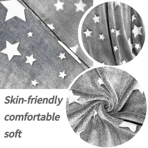 Cozy Starry Luminous Flannel Blanket