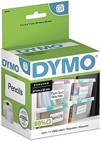 DYMO Labels, LabelWriter, 1-1/4" x 2-1/4" 30334, Pack of 10 Rolls, 1,000 labels per roll
