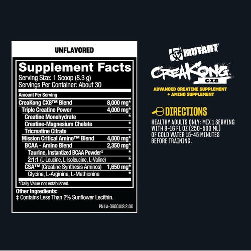 Mutant CREAKONG CX8 – Advanced Creatine + Amino Supplement