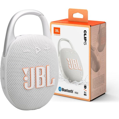 JBL Clip 5 - Ultra-Portable, Waterproof & Dustproof Bluetooth Speaker, Big Pro Sound with Punchy Bass, Integrated Carabiner, up to 12 Hours of Play, Made in Part with Recycled Materials (Black)