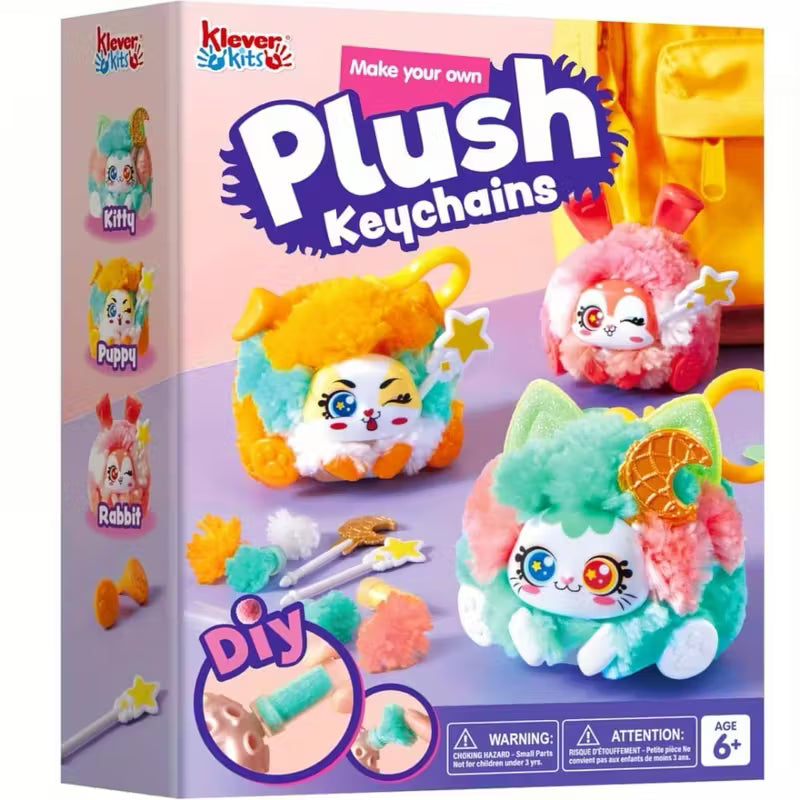 SYNCFUN Klever Kits DIY Plush Keychain Making Craft Kit