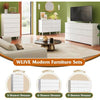 WLIVE 6 Drawer Dresser, 47.24'' Wide, TV Stand for 55 Inch TV