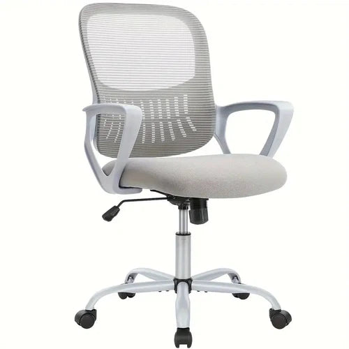 Ergonomic Comfort Chair - Mesh Swivel Office Chair w/ Lumbar Support & Flip-up Arms