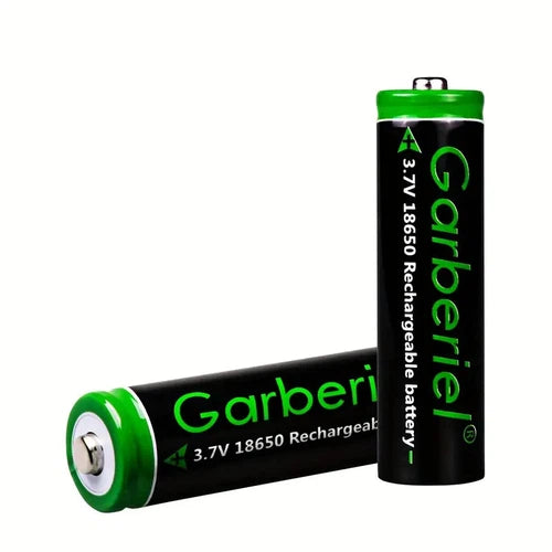 Garberiel 3.7V 18650 Battery, 3000mAh High Capacity Button Top Rechargeable