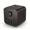 8-in-1 Multifunctional Mini Portable Power Socket w/ Surge Protector