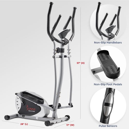 Sunny Health Fitness 2-In-1 Upright Elliptical Full-Body