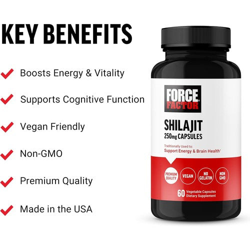 Force Factor Shilajit, Pure Natural - 60 Count