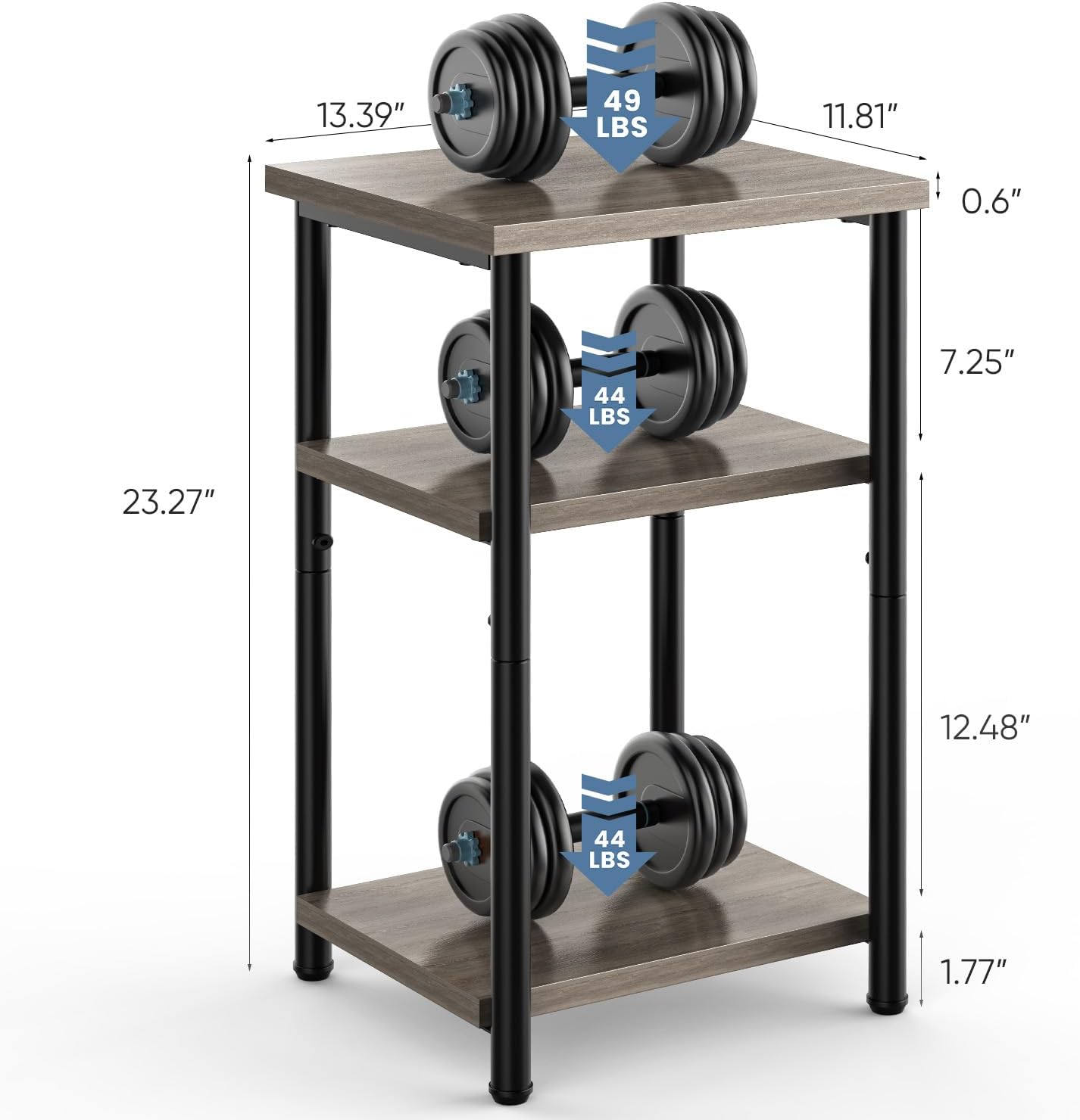 OLIXIS End Table, 3-Tier