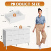 WLIVE 6 Drawer Dresser, 47.24'' Wide, TV Stand for 55 Inch TV