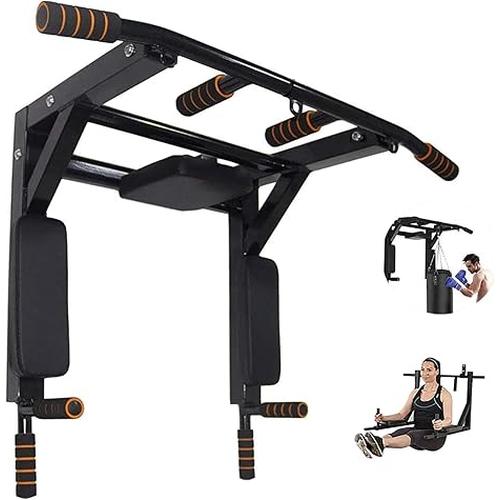 BDL Wall Mounted Multifunctional Pull Up Bar/Dip Station