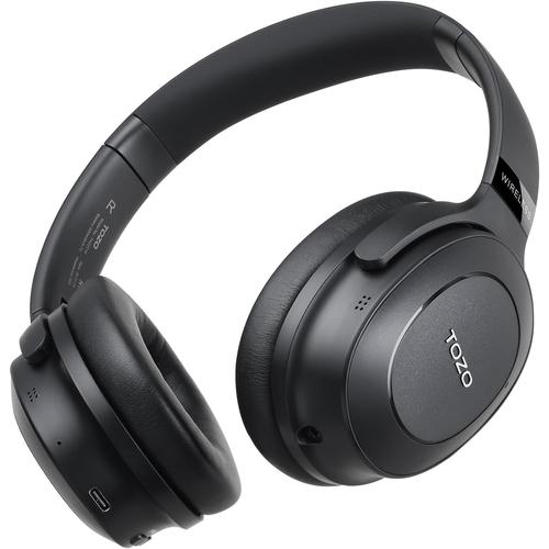 TOZO HT1 Hybrid Active Noise Cancelling Wireless Over Ear Bluetooth Headset, 40H Playtime