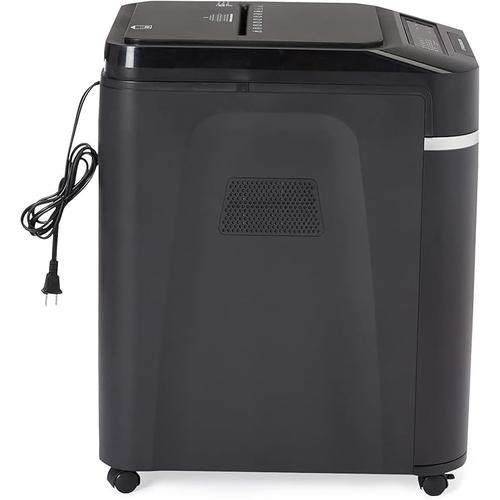 Amazon Basics 200-Sheet Auto Feed Cross Cut Paper Shredder with Pullout Basket