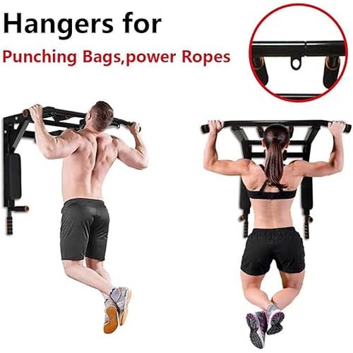 BDL Wall Mounted Multifunctional Pull Up Bar/Dip Station