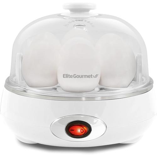 Elite Gourmet Easy Egg Cooker, 7-Egg Capacity, Soft, Medium, Hard-Boiled w/ Auto Shut-Off