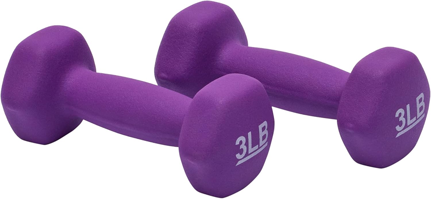 Amazon Basics Neoprene Coated Hex Shaped Dumbbells, Sold in Pairs